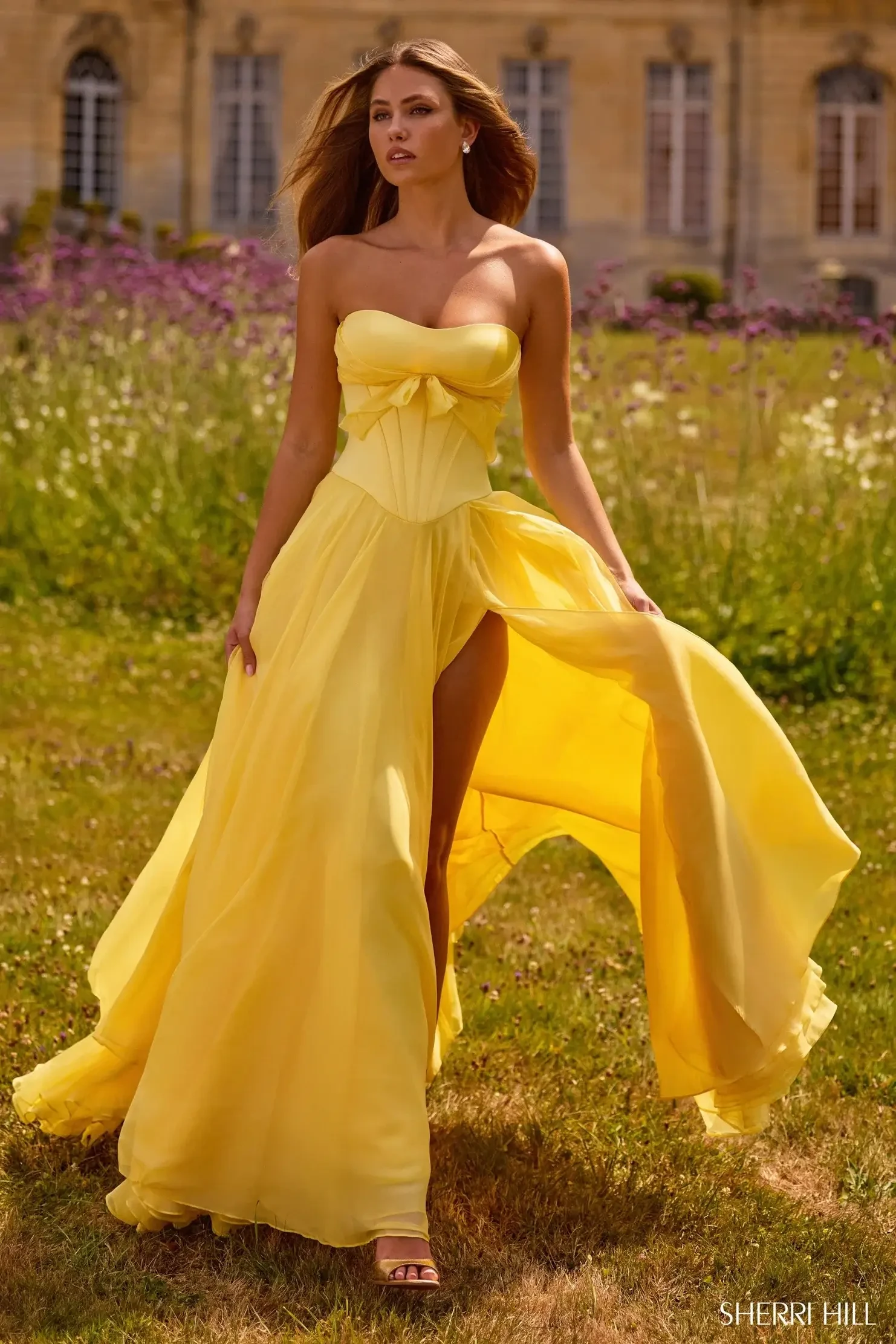 Sherri Hill Basque Waist Prom Dress 56911
