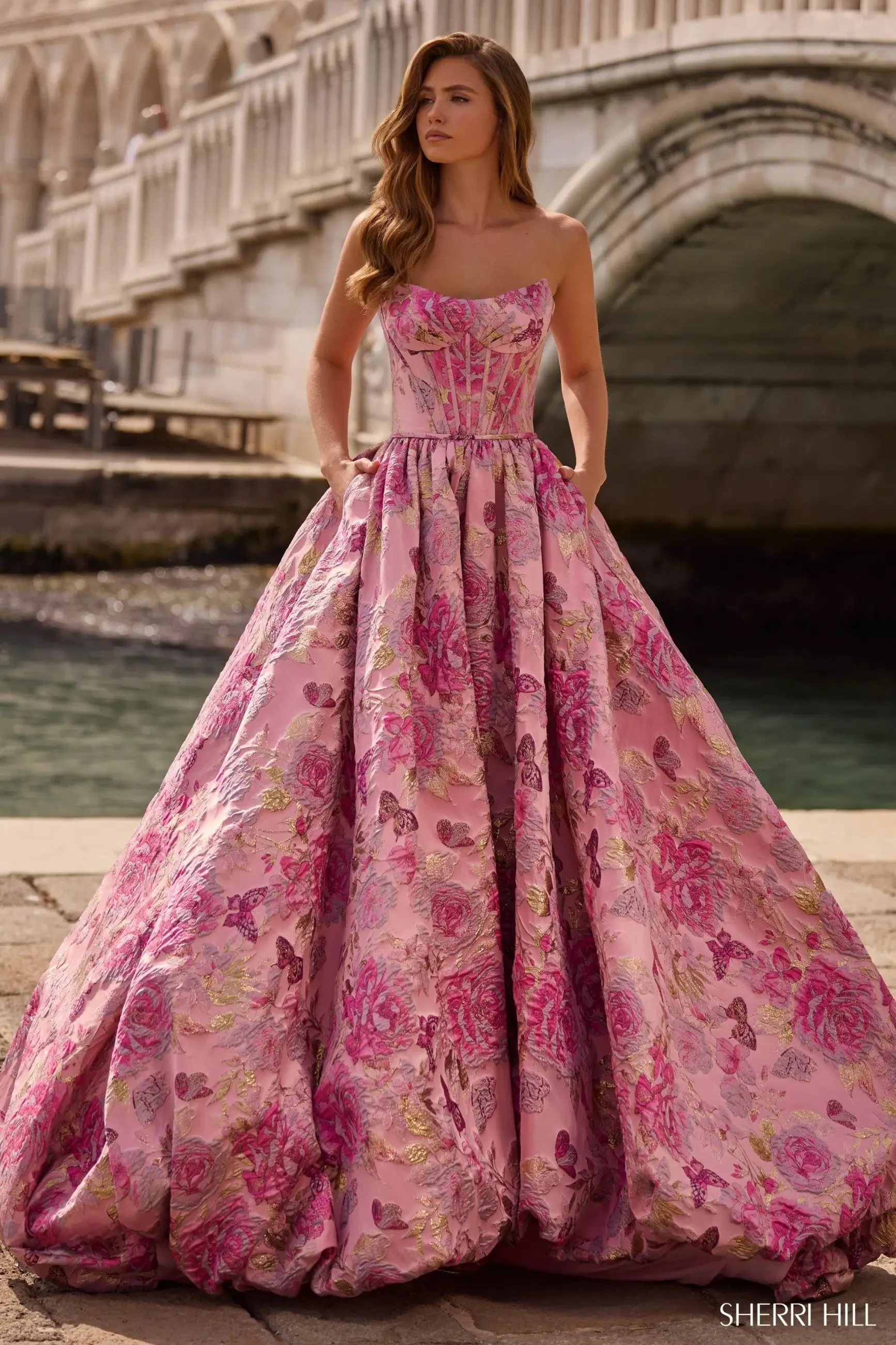Sherri Hill Brocade Prom Dress 57515