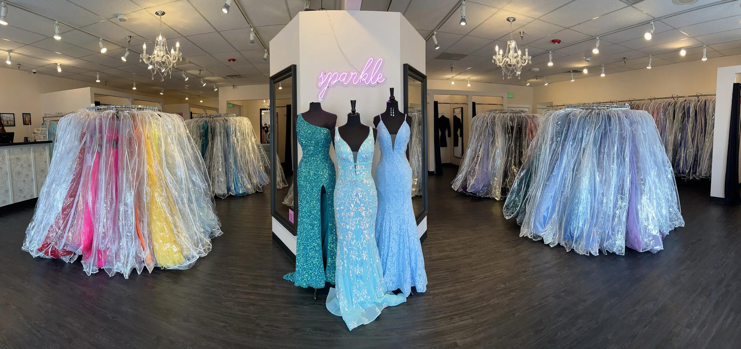 Formal, prom, homecoming, pageant dress shopping at TBC Occasions in Denver, CO