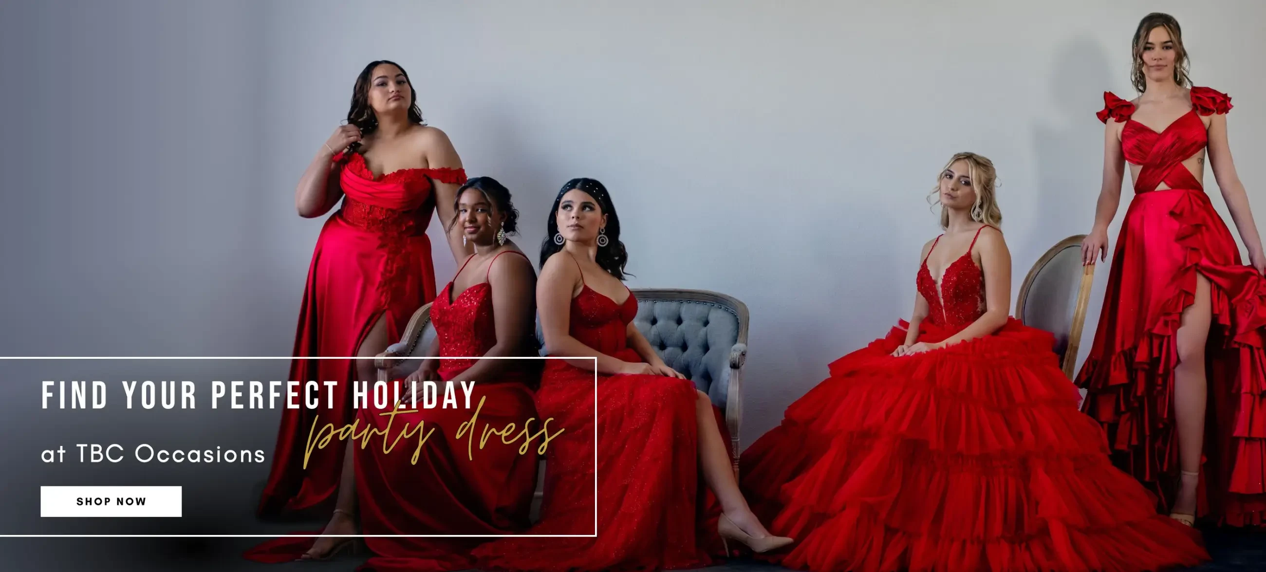 Holiday and party dresses at TBC Occasions in CO