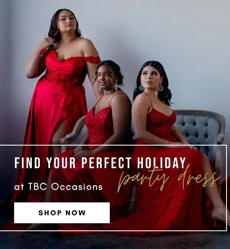 Holiday and party dresses at TBC Occasions in CO